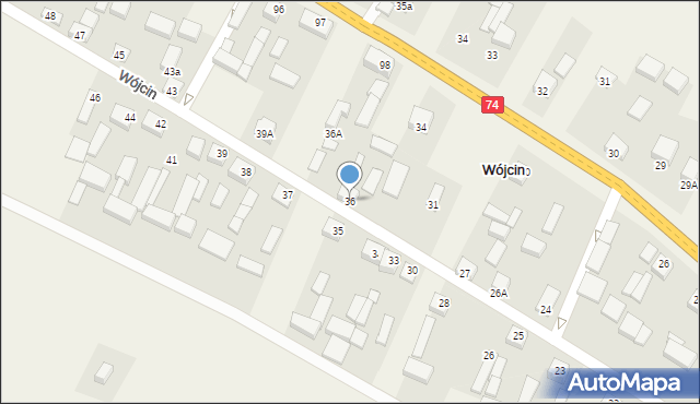 Wójcin, Wójcin, 36, mapa Wójcin