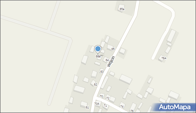 Wójcin, Wójcin, 64a, mapa Wójcin