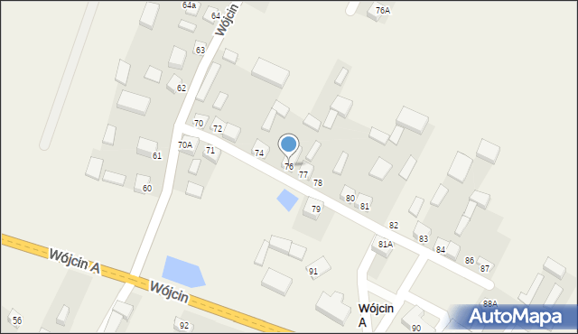 Wójcin, Wójcin, 76, mapa Wójcin