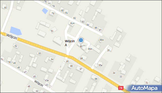 Wójcin, Wójcin, 90, mapa Wójcin