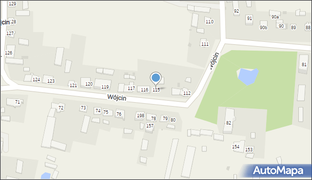 Wójcin, Wójcin, 115, mapa Wójcin
