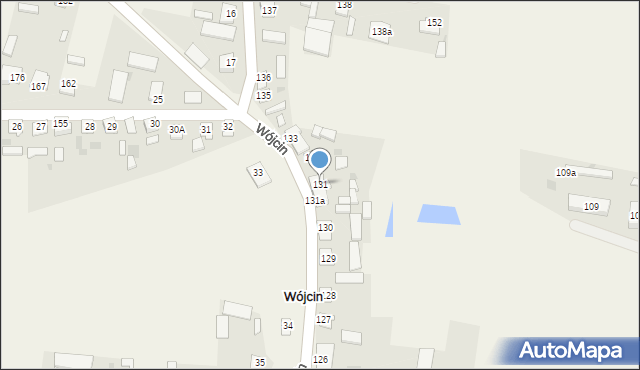 Wójcin, Wójcin, 131, mapa Wójcin
