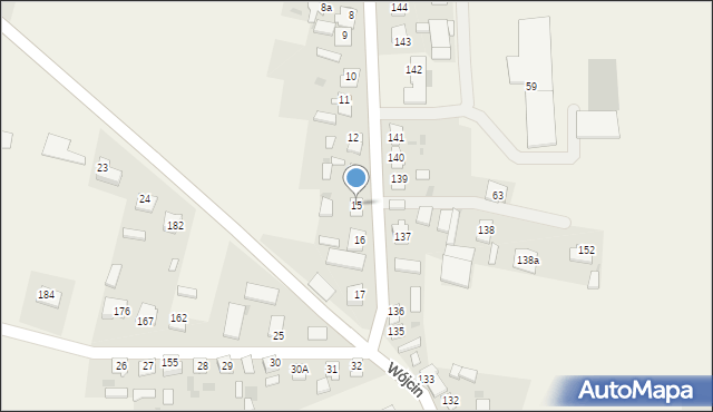 Wójcin, Wójcin, 15, mapa Wójcin