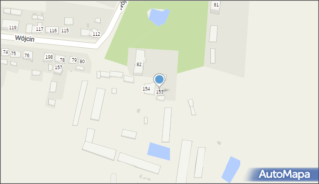 Wójcin, Wójcin, 153, mapa Wójcin