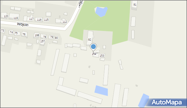 Wójcin, Wójcin, 154, mapa Wójcin