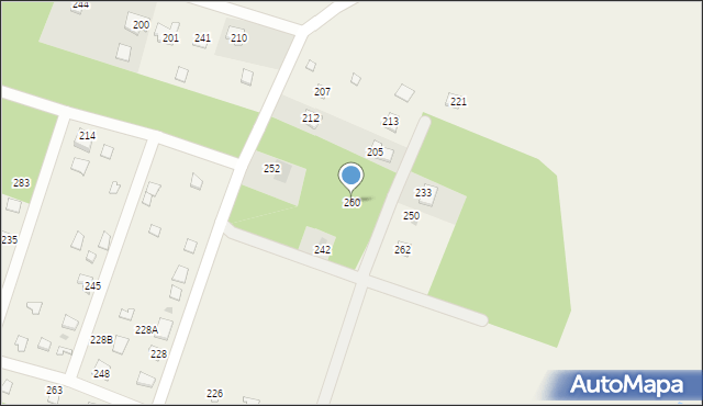 Wójcin, Wójcin, 260, mapa Wójcin