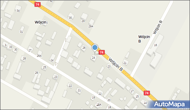 Wójcin A, Wójcin A, 25, mapa Wójcin A