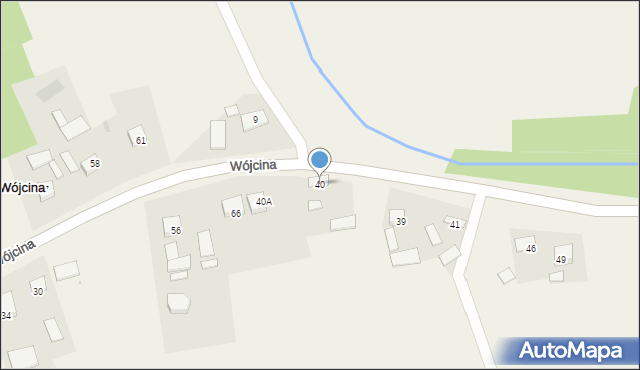 Wójcina, Wójcina, 40, mapa Wójcina