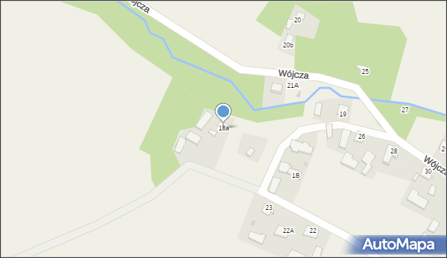 Wójcza, Wójcza, 18a, mapa Wójcza