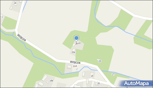 Wójcza, Wójcza, 20, mapa Wójcza