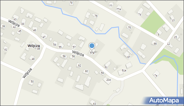 Wójcza, Wójcza, 57a, mapa Wójcza