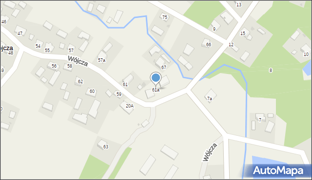 Wójcza, Wójcza, 61a, mapa Wójcza