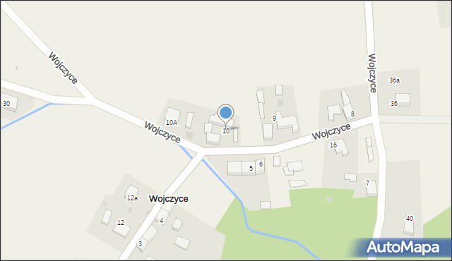 Wojczyce, Wojczyce, 10, mapa Wojczyce