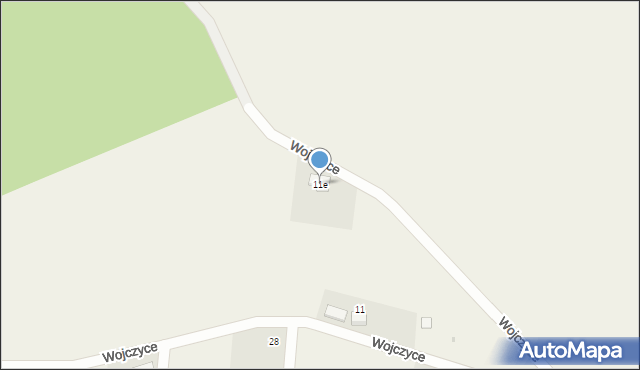 Wojczyce, Wojczyce, 11e, mapa Wojczyce