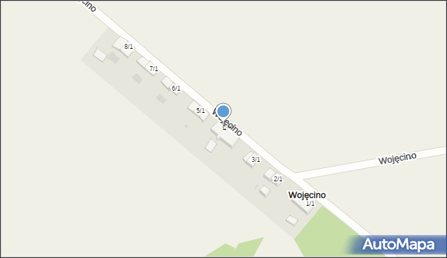 Wojęcino, Wojęcino, 4, mapa Wojęcino