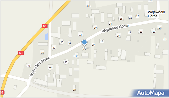 Wojewódki Górne, Wojewódki Górne, 31, mapa Wojewódki Górne