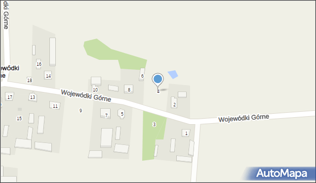 Wojewódki Górne, Wojewódki Górne, 4, mapa Wojewódki Górne