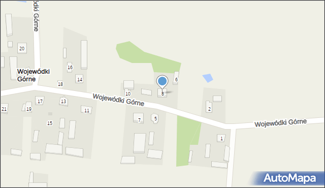 Wojewódki Górne, Wojewódki Górne, 8, mapa Wojewódki Górne