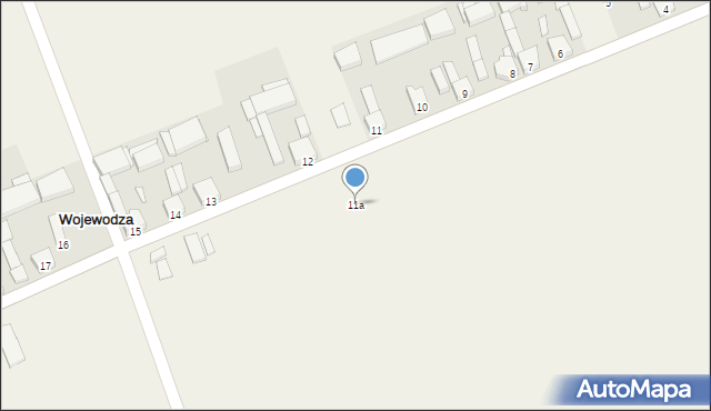 Wojewodza, Wojewodza, 11a, mapa Wojewodza