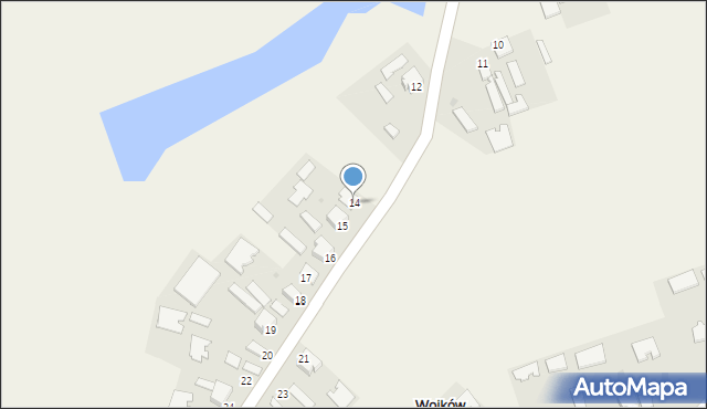 Wojków, Wojków, 14, mapa Wojków