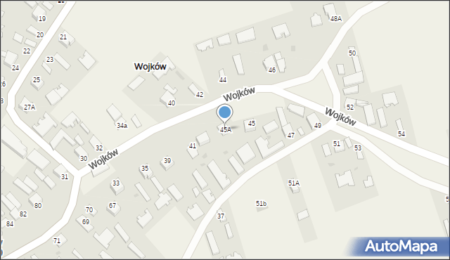 Wojków, Wojków, 45A, mapa Wojków