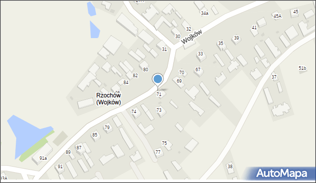 Wojków, Wojków, 72, mapa Wojków
