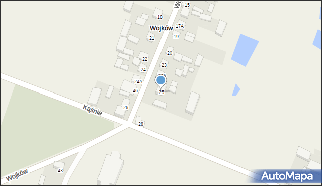 Wojków, Wojków, 25, mapa Wojków