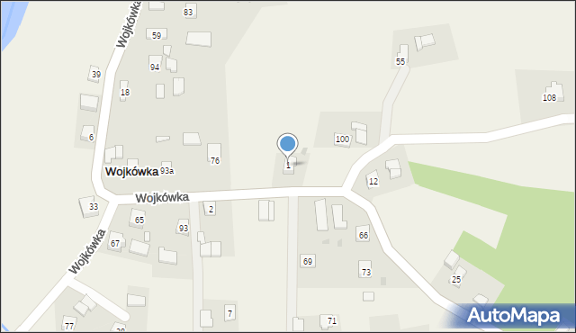 Wojkówka, Wojkówka, 1, mapa Wojkówka