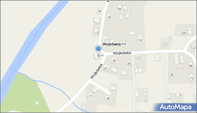 Wojkówka, Wojkówka, 33, mapa Wojkówka