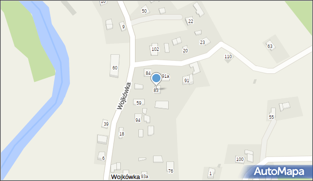 Wojkówka, Wojkówka, 83, mapa Wojkówka