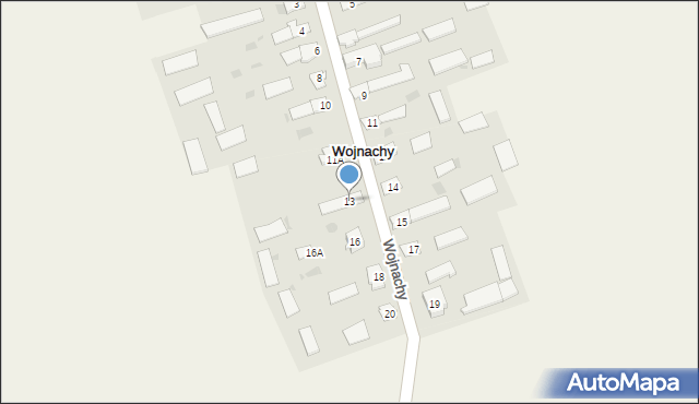 Wojnachy, Wojnachy, 13, mapa Wojnachy
