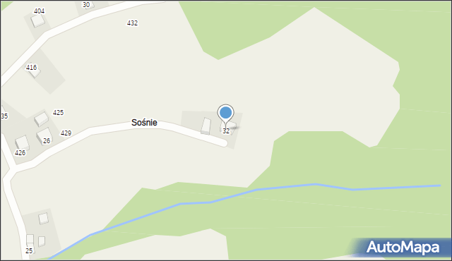 Wojnarowa, Wojnarowa, 32, mapa Wojnarowa