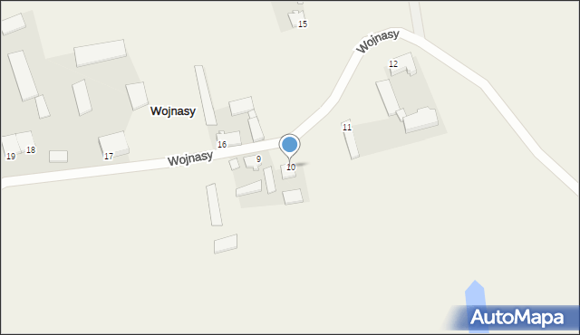 Wojnasy, Wojnasy, 10, mapa Wojnasy