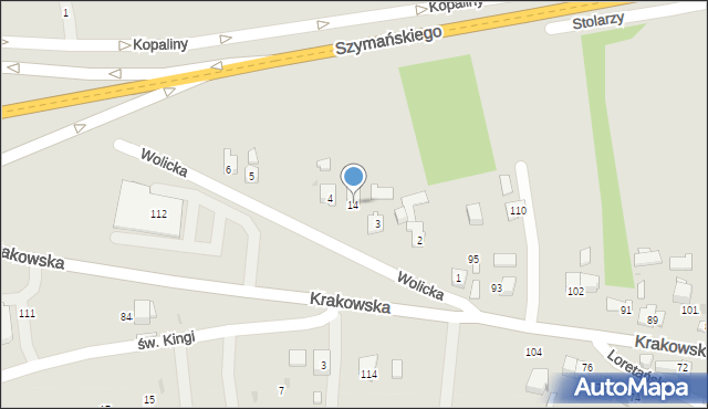Wojnicz, Wolicka, 14, mapa Wojnicz