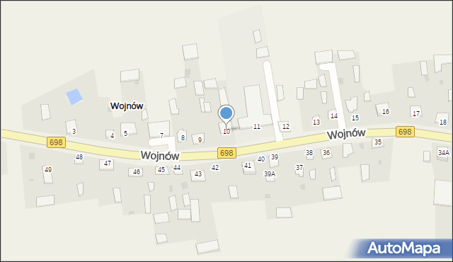 Wojnów, Wojnów, 10, mapa Wojnów