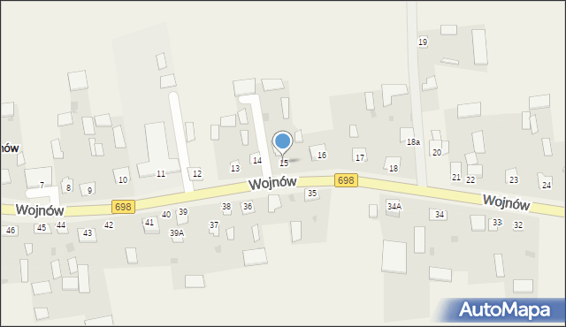 Wojnów, Wojnów, 15, mapa Wojnów