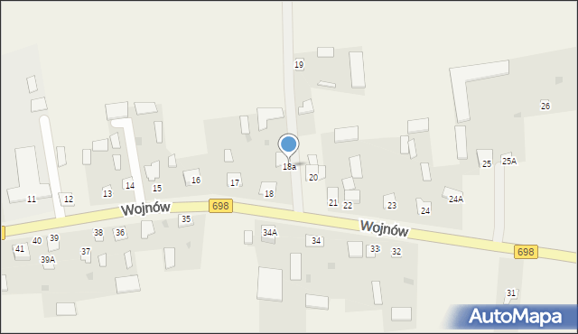 Wojnów, Wojnów, 18a, mapa Wojnów