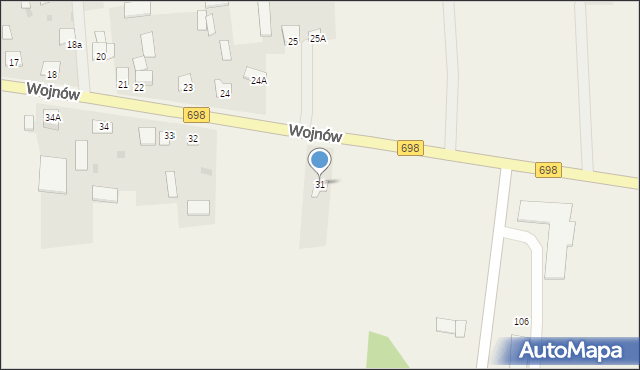 Wojnów, Wojnów, 31, mapa Wojnów