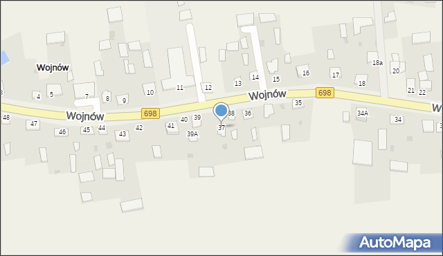 Wojnów, Wojnów, 37, mapa Wojnów