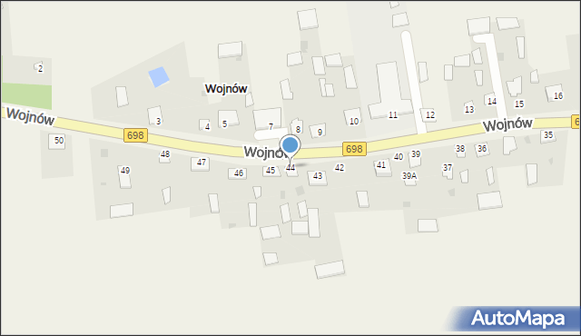 Wojnów, Wojnów, 44, mapa Wojnów