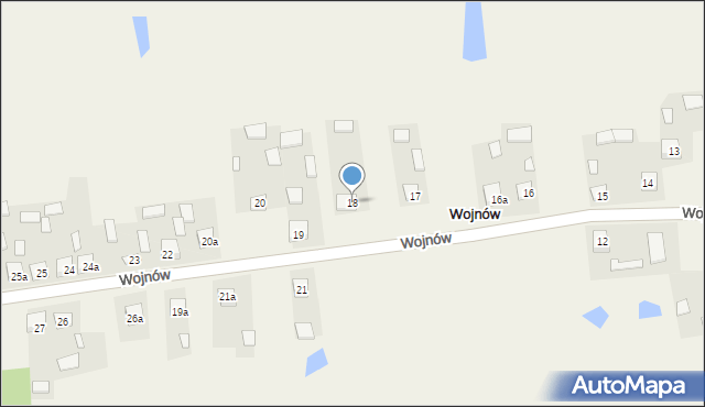 Wojnów, Wojnów, 18, mapa Wojnów