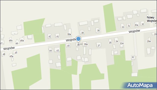 Wojnów, Wojnów, 39, mapa Wojnów