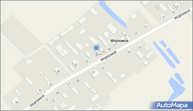 Wojnowce, Wojnowce, 20, mapa Wojnowce
