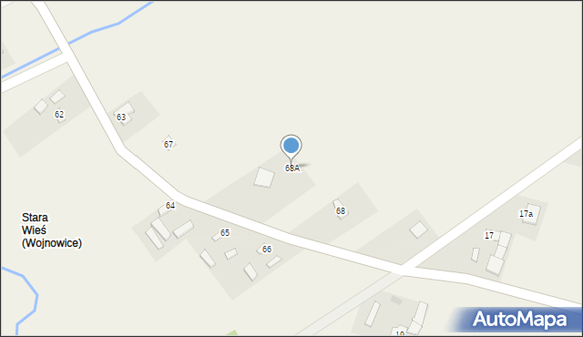 Wojnowice, Wojnowice, 68A, mapa Wojnowice