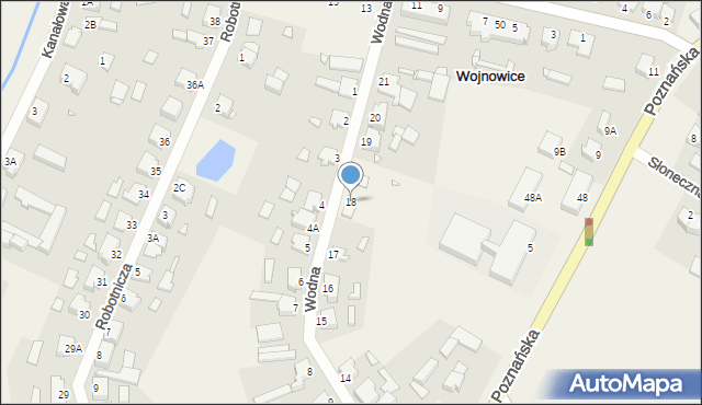 Wojnowice, Wodna, 18, mapa Wojnowice