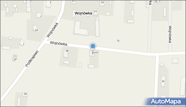 Wojnówka, Wojnówka, 37, mapa Wojnówka