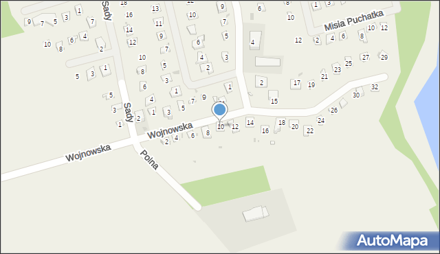 Wojnówko, Wojnowska, 10, mapa Wojnówko