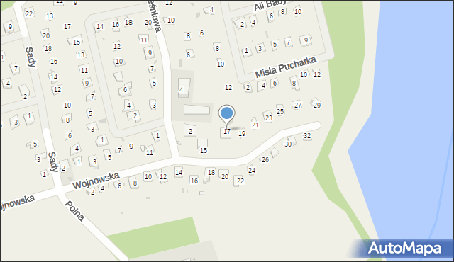 Wojnówko, Wojnowska, 17, mapa Wojnówko