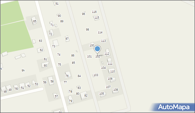 Wojnowo, Wojnowo, 102, mapa Wojnowo