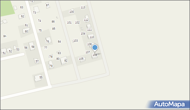 Wojnowo, Wojnowo, 108, mapa Wojnowo